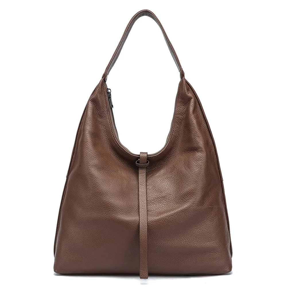 Underarm Commuting Women's Large Capacity Genuine Leather Autumn Winter Versatile Casual Shoulder Handbag Tote Bag Top-handle