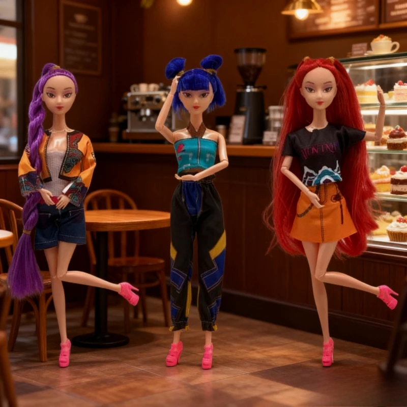 

Hot 2025 Kpop Devil Hunter Vinyl Dolls Best Christmas Birthday Halloween Presents for Girls