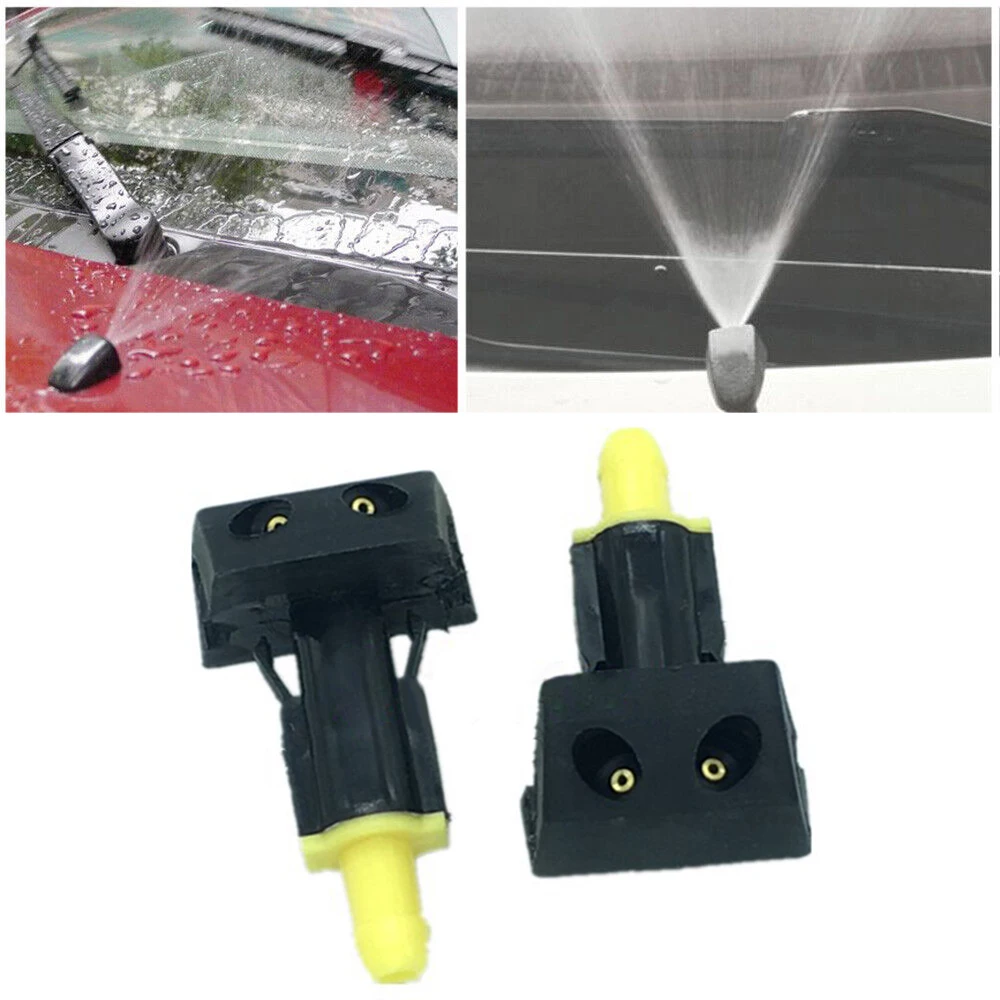 1 Pair Car Front Windshield Windscreen Washer Water Jet Spray Nozzle For Nissan TIIDA 2006-2011 Auto Accessories