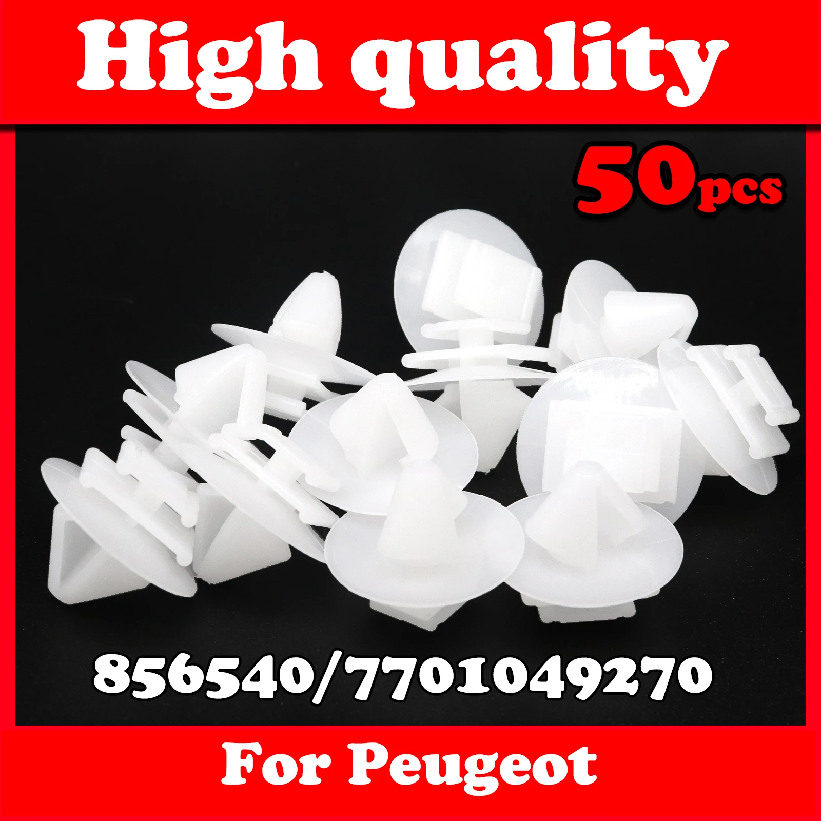

50pcs For Peugeot Car Front Wheel Arch Flare Trim Moulding Bumpstrip Clips Trim Moulding Clips 71775718 856540 Plastic Fastener