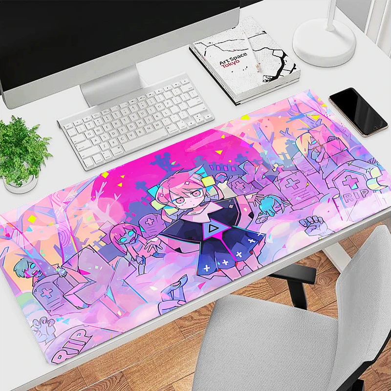 

Pink Purple Kawaii Large Mouse Pad Laptop Gamer Non Slip Keyboard Mousepad Teracoot Computer Gaming Accessories Desk Mat Carpet