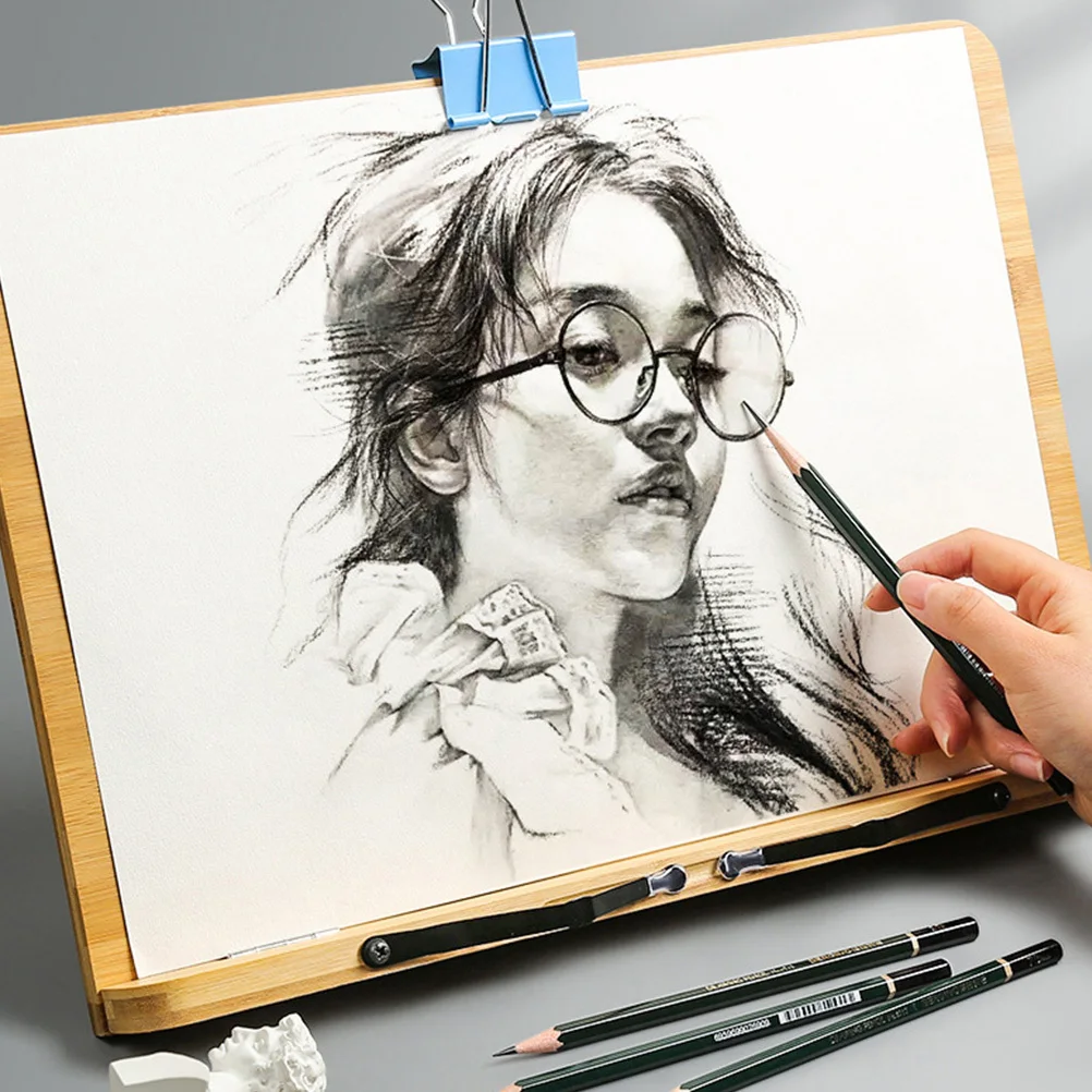 رف قراءة قابل للتعديل، حامل كتب خشبي قابل للطي، مخطوطة سطح المكتب، دعم لتخفيف آلام الرقبة، مسند كتب قابل للتعديل للمنزل #2