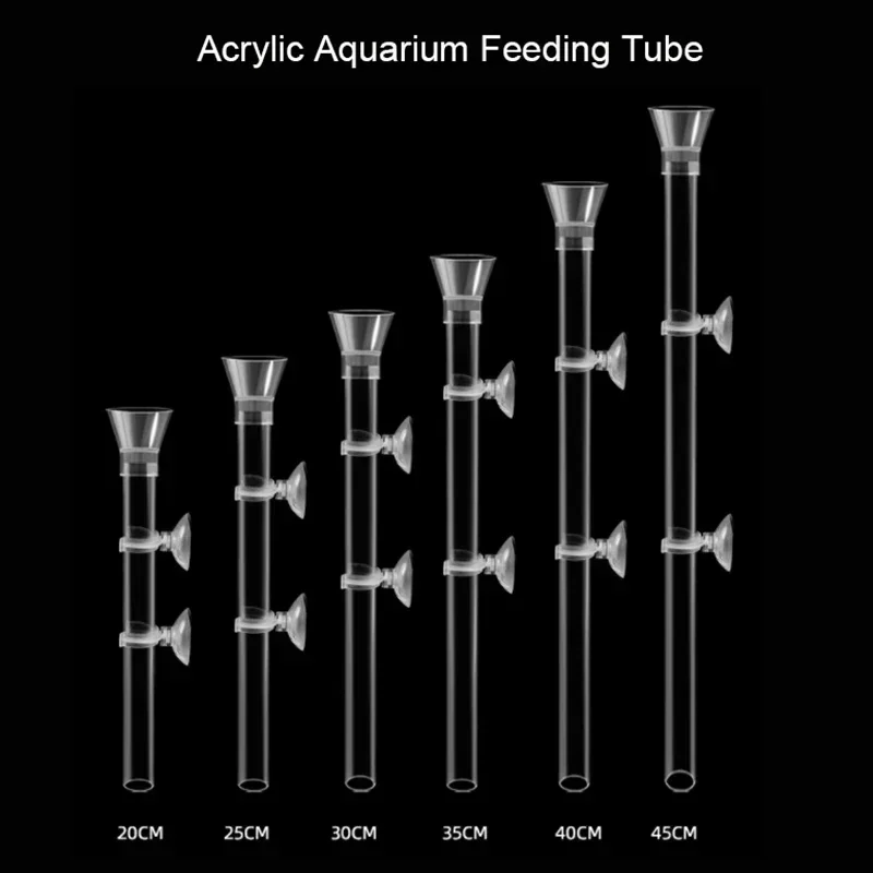 Acrylic Aquarium Feeder Tube Dish Transparent Fish Tank Shrimp Snail Shrimp Food Feeder Bowl Aquarium Feeding Set Accessories