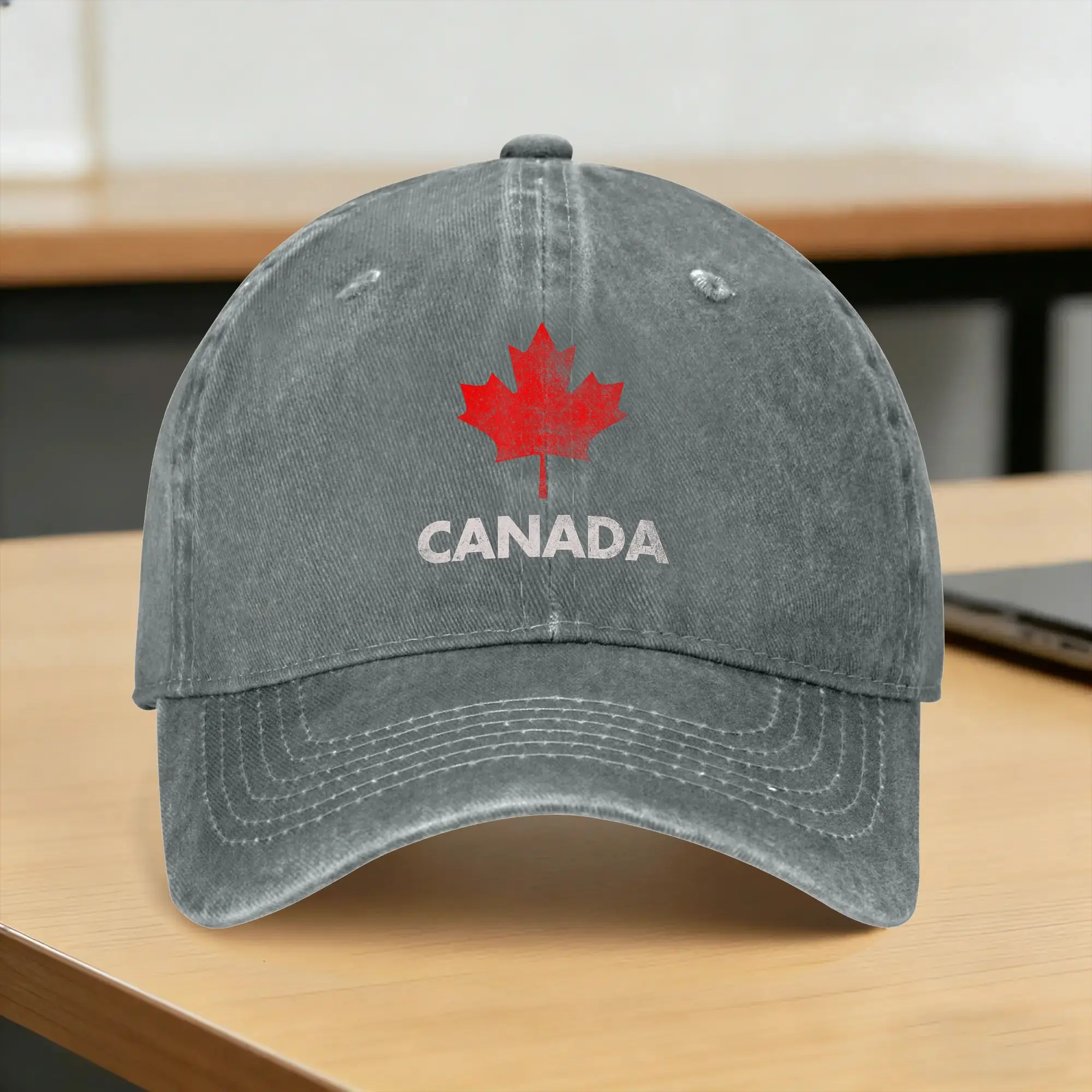 Washed Baseball Cap Canadian Maple Leaf Canada Flag Summer Hip Hop Hats For Unisex Men  Casual Outdoor Sports Sun Baseball Caps