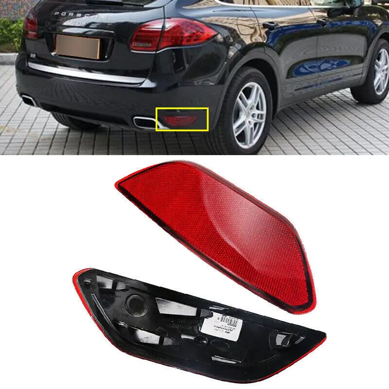 

Left+Right Rear Bumper Trim Reflector Automotive fog light reflector For Porsche Cayenne 2011-2014 95863110500 95863110600