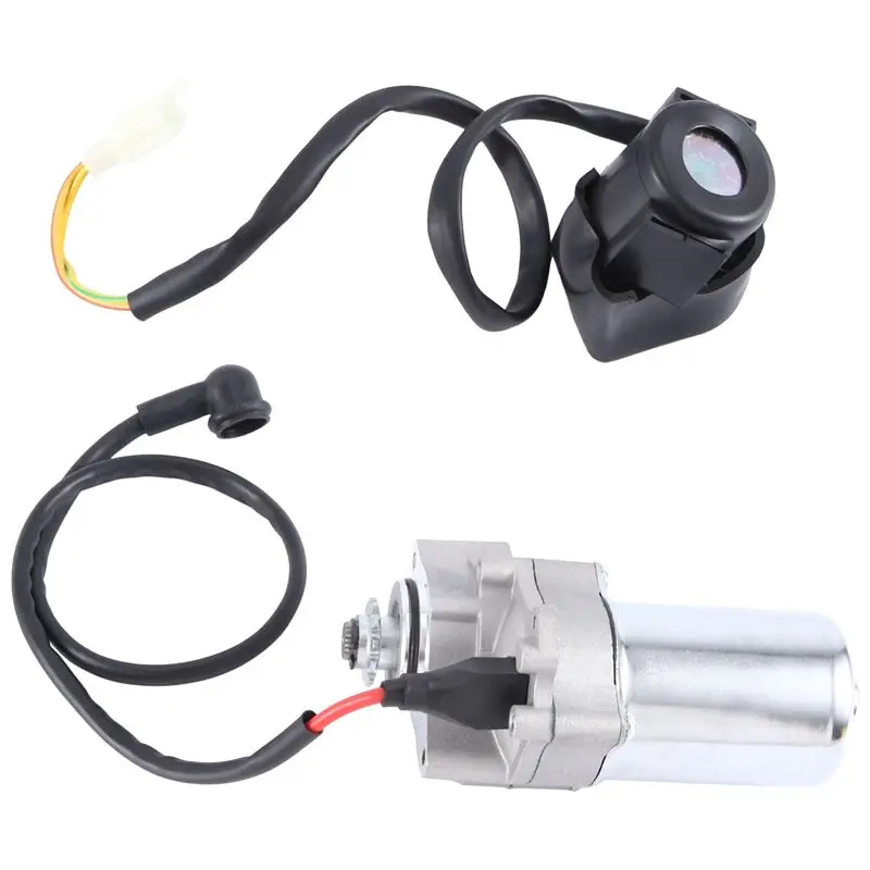 Motor de Partida e Relé Solenoide para ATV 50cc 70cc 90cc 100cc 110cc 125cc, Motos de Trilha, Karts, Quadriciclos Chineses e Pit Bikes 4 Tempos - WH-A08Q