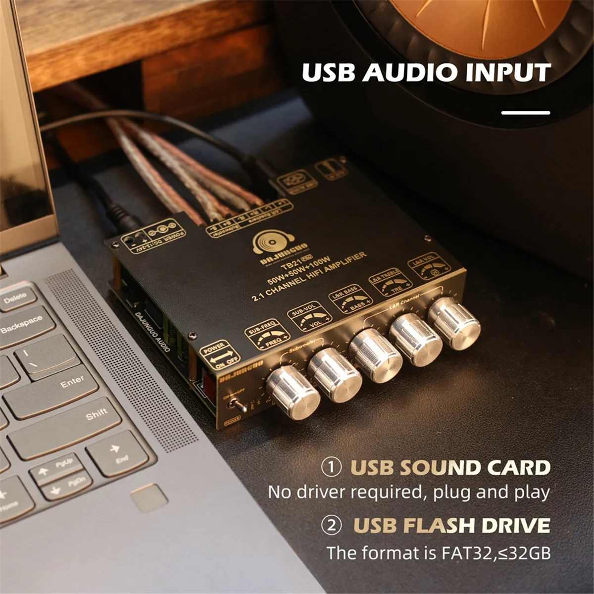 FZFZ -TB21 PRO 2.1 チャンネル 5.2 ステレオ Bluetooth アンプボード 50W+50W+100W TPA3116D2 チップ AUX アンプを使用