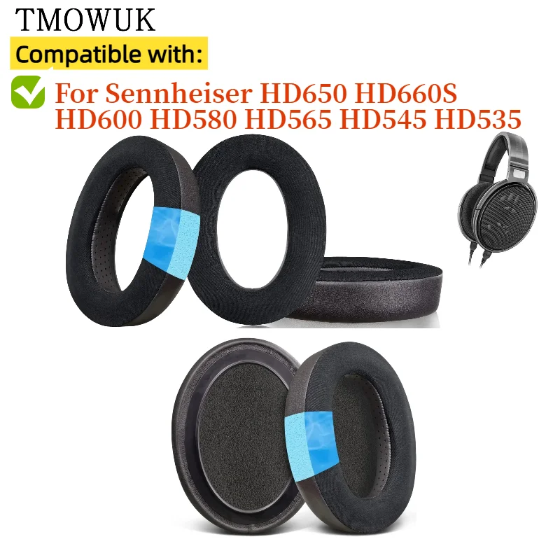 

Cooling Gel Football mesh memory sponge Ear Pads for Sennheiser HD650 HD660S HD600 HD580 HD565 HD545 HD535 Headphones earmuff