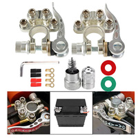 Car Battery Terminal Quick Disconnect Clamps 12V 24V Heavy Duty 4 Way Top Post Connectors Auto Cable Terminals for Truck Boat RV