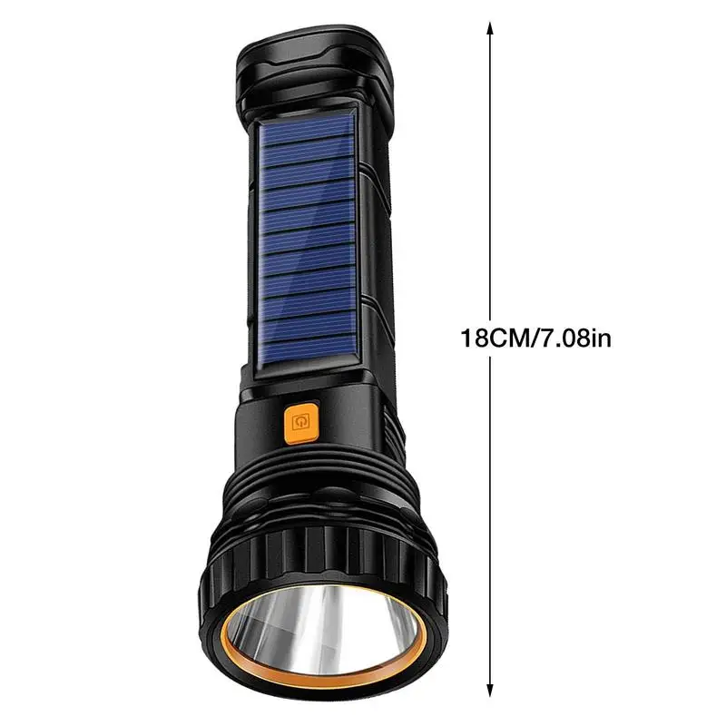 Linterna Led Solar portátil, lámpara estroboscópica recargable, impermeable, para pesca, Camping, emergencias, senderismo