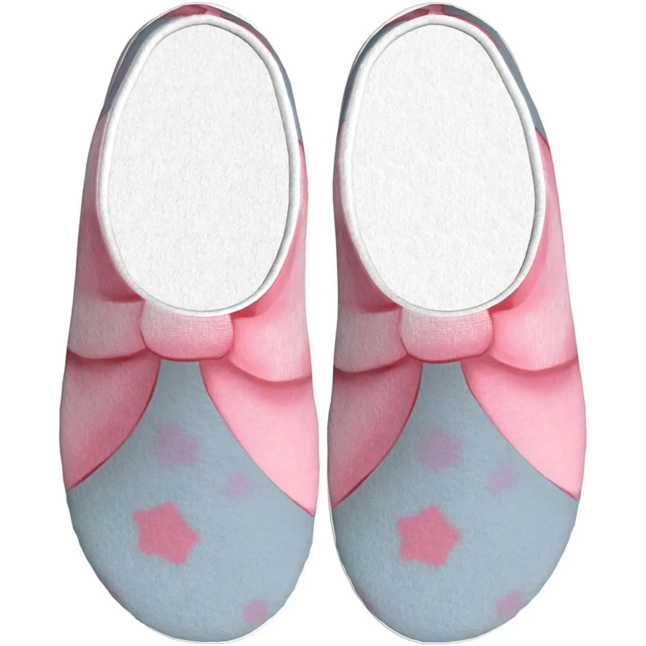 

Cute Bows Women’s Cozy Slippers Soft Cotton Indoor & Outdoor House Slippers With Anti-Slip Sole
