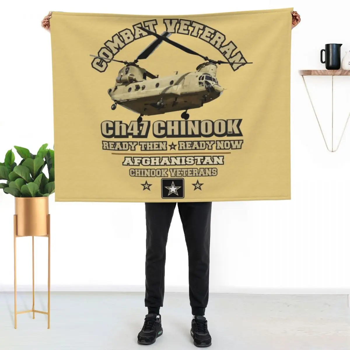 CH47 CHINOOK VETERANS - Combat Veteran Throw Blanket Decorative Sofa Luxury Brand Softest Flannel for babies funny gift Blankets