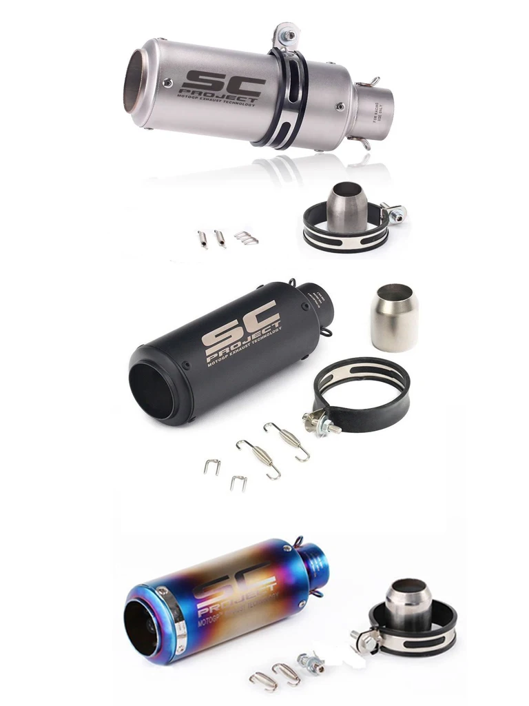 

Motorcycle Modified Exhaust Pipe 51-245mm for Yamaha Honda Suzuki Kawasaki KTM 125cc-600cc Decorative Motorbike Muffler Outlet