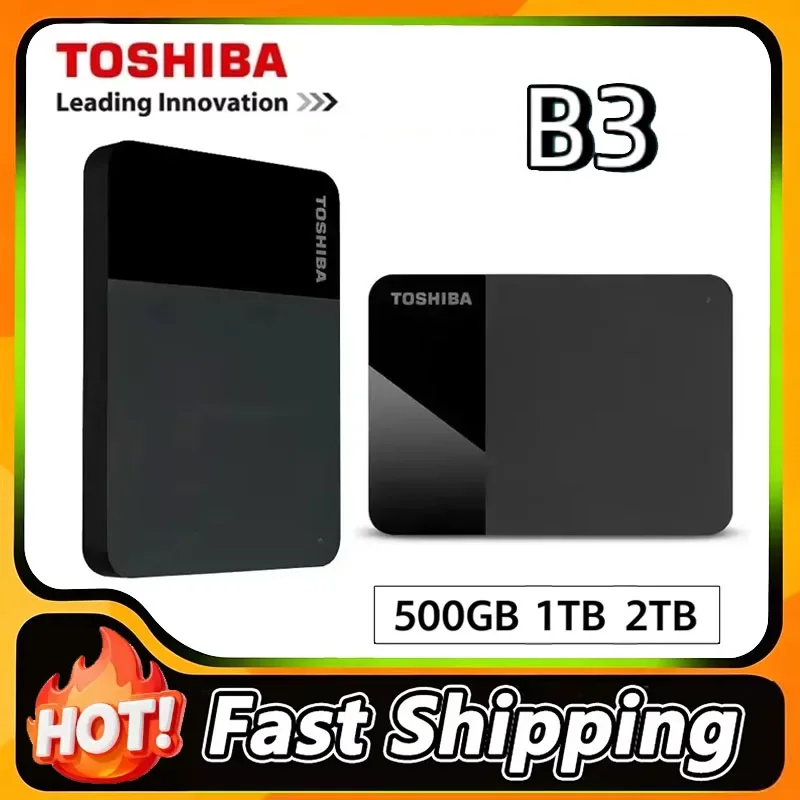 Toshiba Canvio Ready B3 USB 3.0 Portable External Hard Drive 4TB 2TB 1TB 2.5 Inch Hard Disk for Laptop Mac/Android
