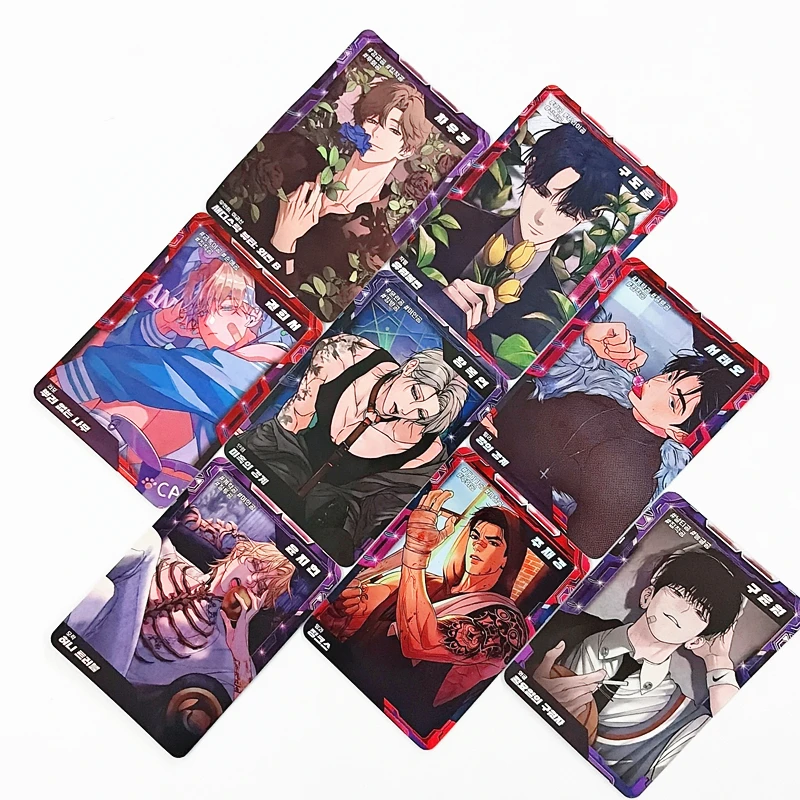  8Pcs/Set Korean BL Webtoon Characters AR Photocard - Sci-fi Frame Lomo Cards Fans Collection Gift