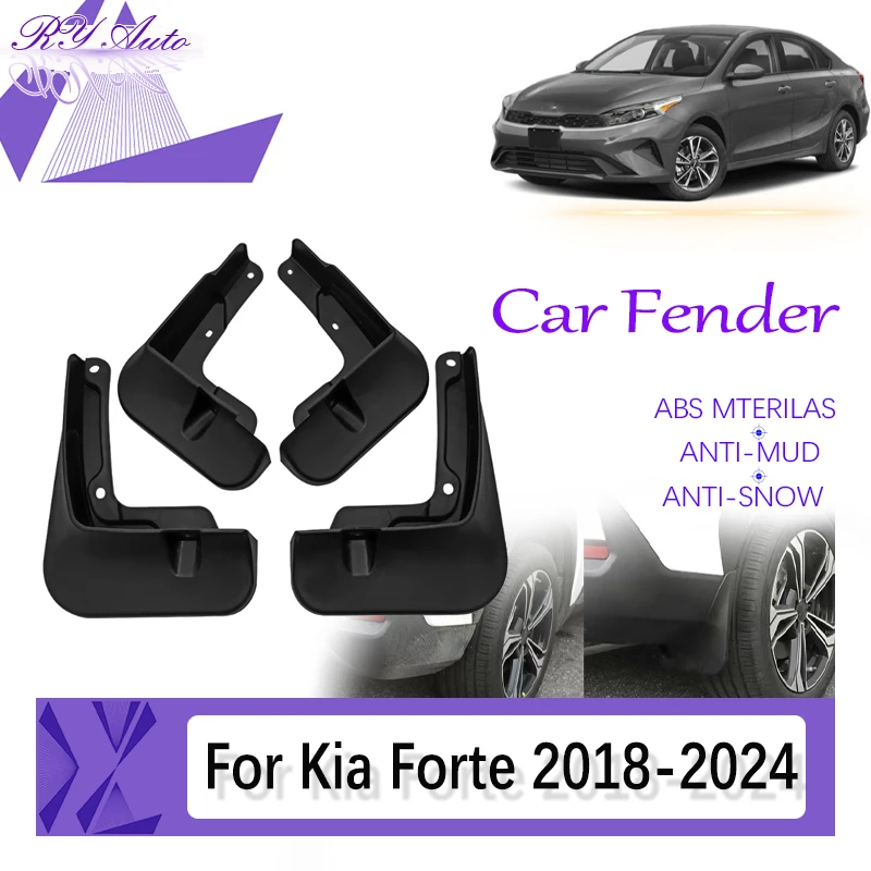 

Car Mud Fenders For Kia Forte Cerato K3 BD 2018-2024 Sedan Version Antifreeze Mudguard Door Guard Mudflap Flare Auto Accessories