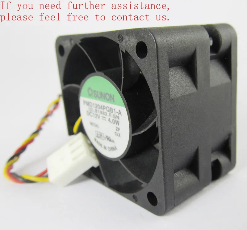 

For 1 Pack SUNON PMD1204PQB1-A 40mmx28mm 4028 12V 4.0W DC BRUSHLESS Fan 3 Pin Connector -