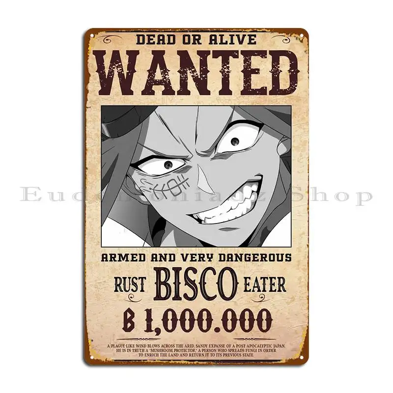 Rust Eater Bisco Metal Plaque Poster Create Club Customized Wall Custom Cinema Tin Sign Poster