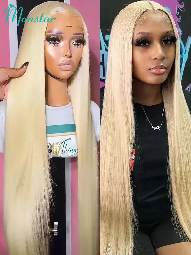 13x4 13x6 613 Lace Frontal Human Hair Wig Honey Blonde Colored Lacefront Wig Brazilian Straight Pre Plucked Remy 5x5 Closure Wig