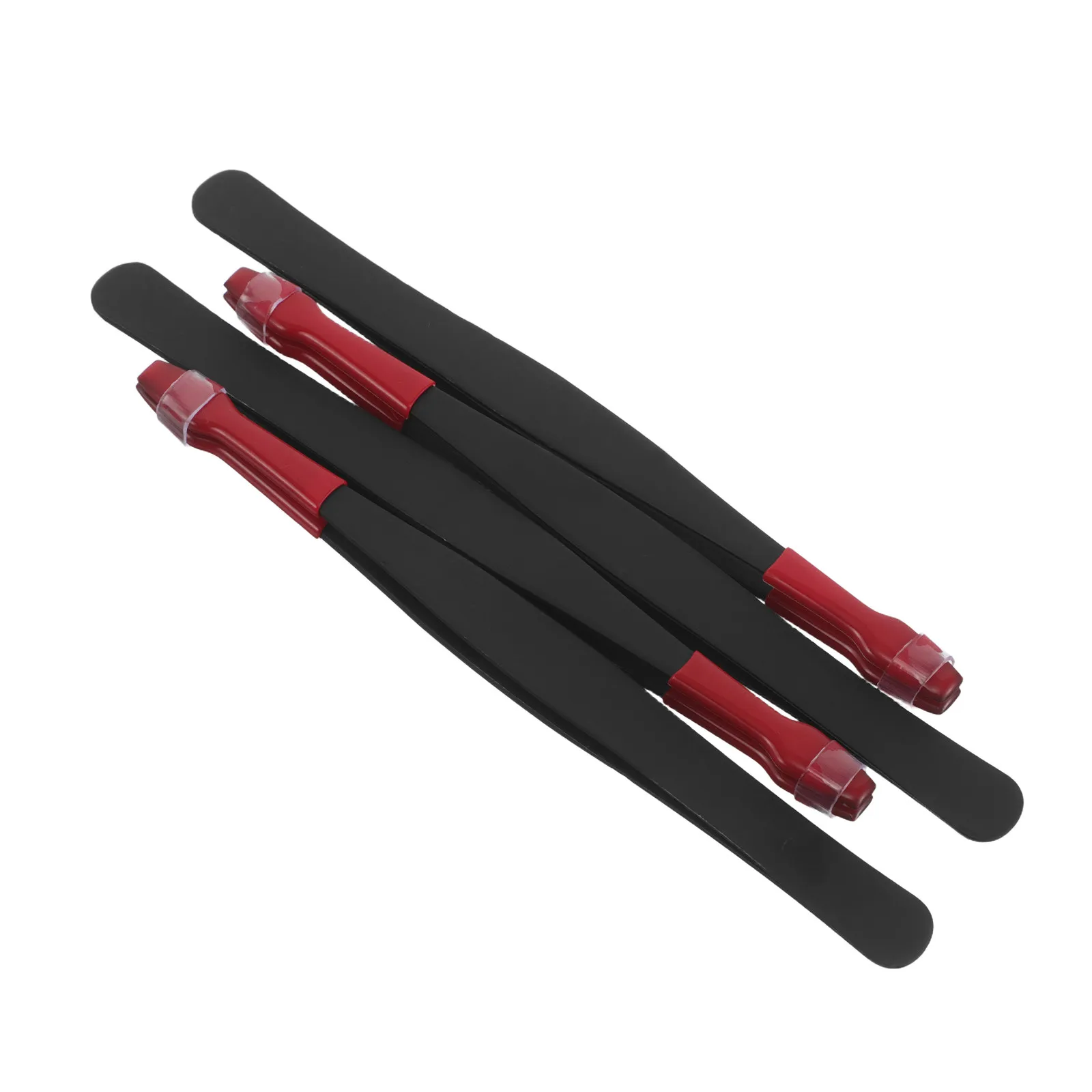 4Pcs Professional Philately Tweezers Stainless Steel Flat Wide Tip Precision Tongs with Enhanced Grip Rubber Tips for Stamp
