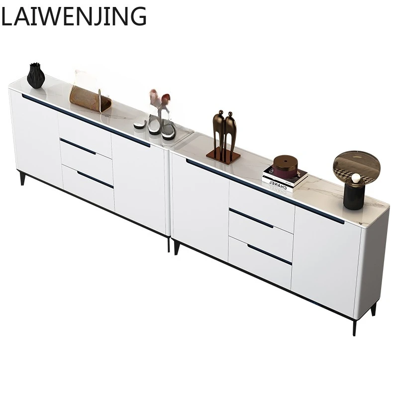 

HLZ modern simple ultra-thin dining side against the wall rock slab locker entrance narrow sofa back cabinet