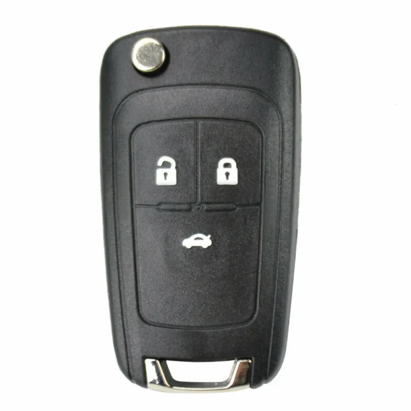 Carcasa de llave de coche remota plegable para Chevrolet Spark Cruze, Orlando Aveo 2, 3 botones, funda de llave remota de coche