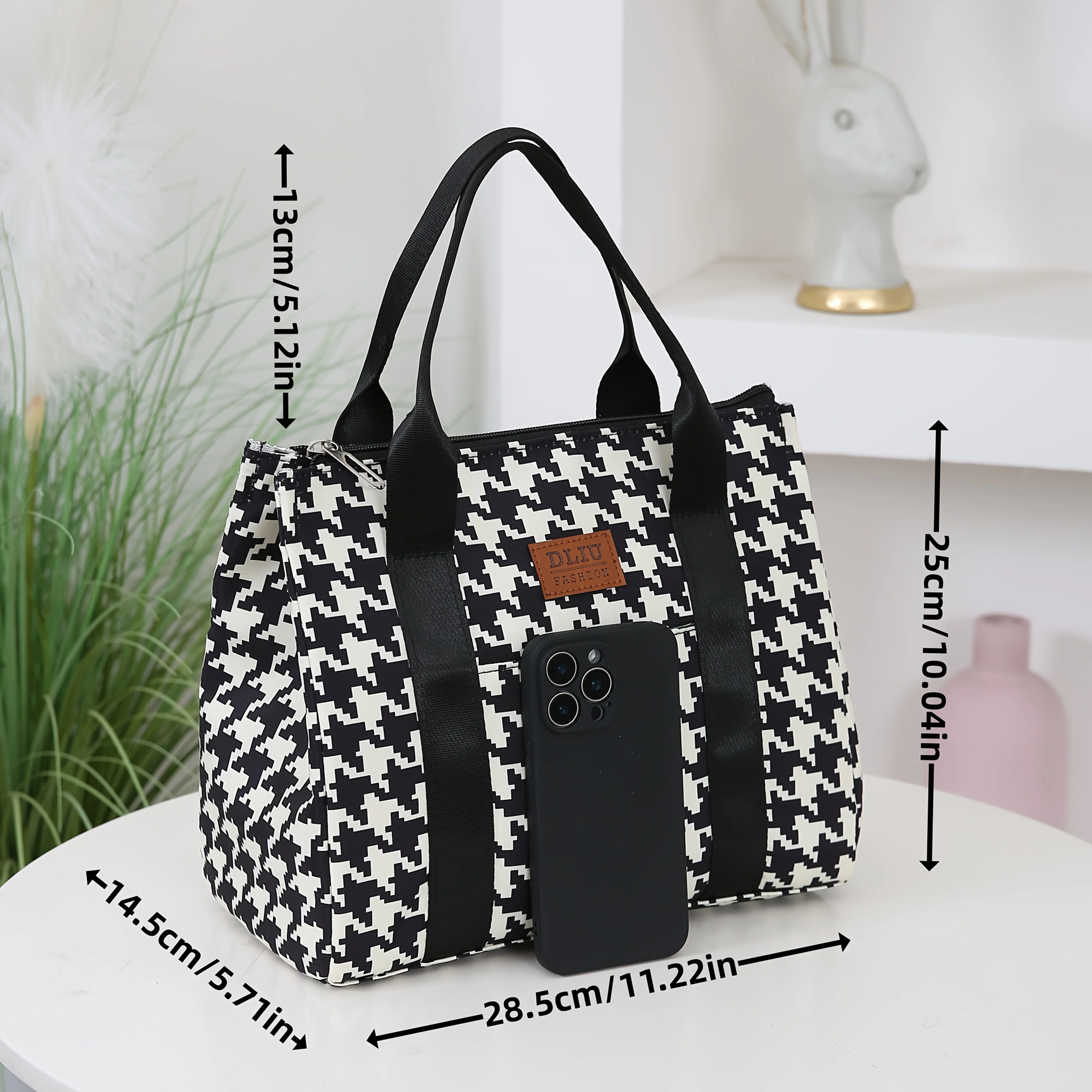 Insulated Commuter Lunch Bag with Storage Pouch Portable Handbag for Office Workers Thermal Food Carrier with Meal Box Included