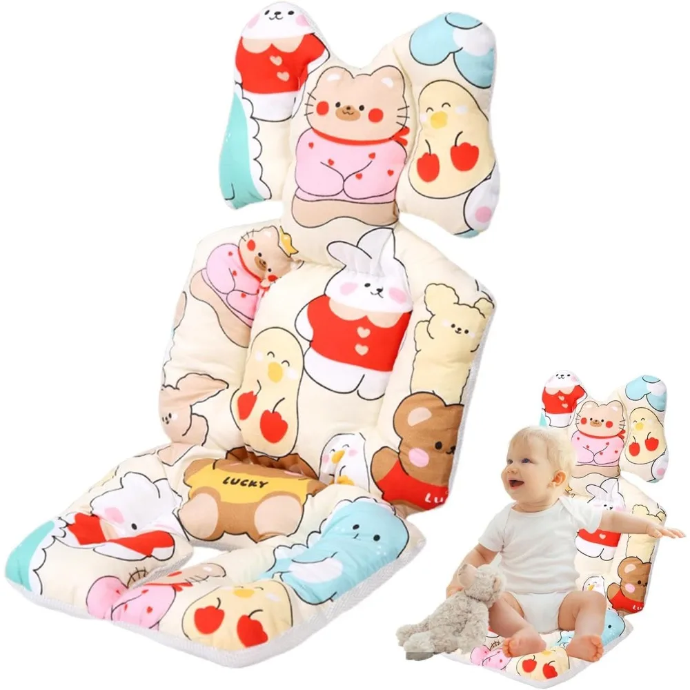 

Stroller Liner Insert Car Seat Liner Cover Cartoon Animal Infant Cotton Newborn Cushion Pad Universal for Baby Carrier Pram