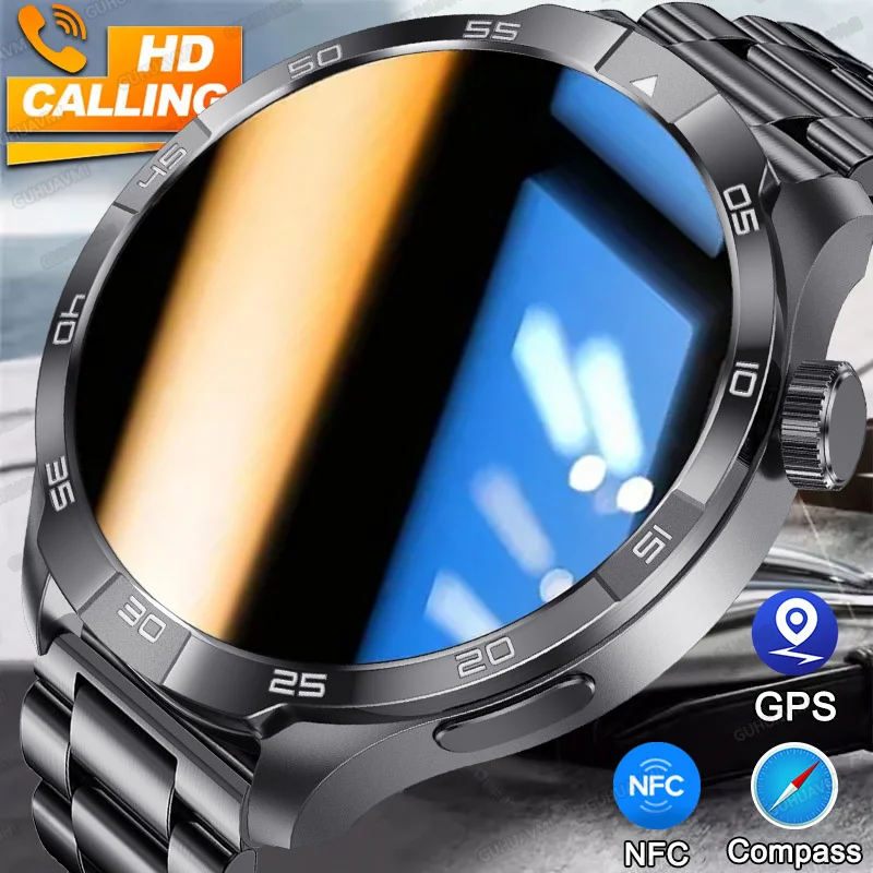 

2026 New Sapphire Smart Watch NFC GPS Outdoor Sports Compass Waterproof 1.85" AMOLED Bluetooth Call Health Monitor Smartbracelet