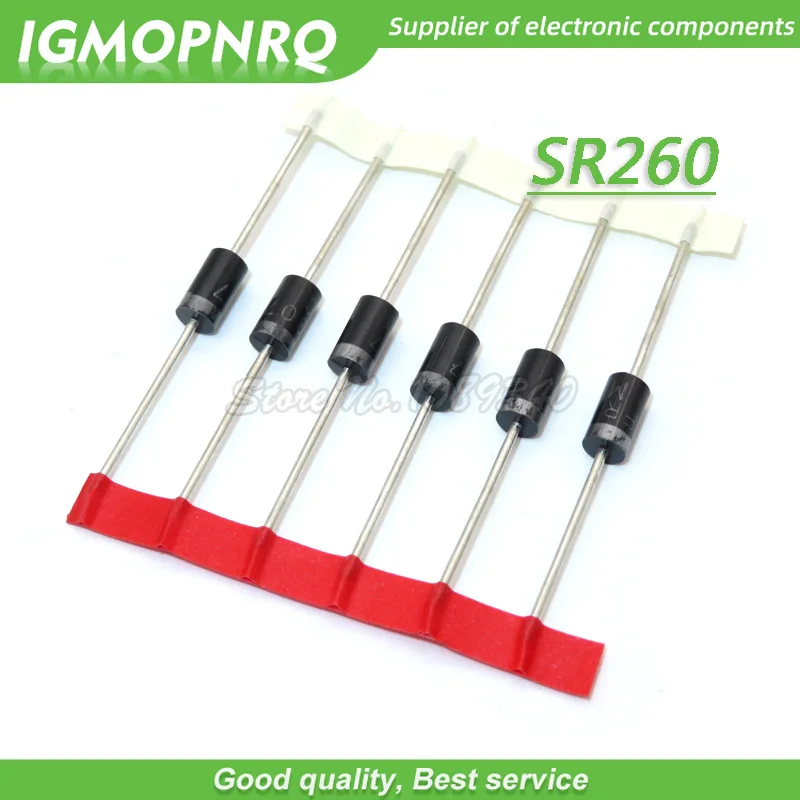50pcs sr260 sb260 2a 60v do-15 schottky diode igmopnrq
