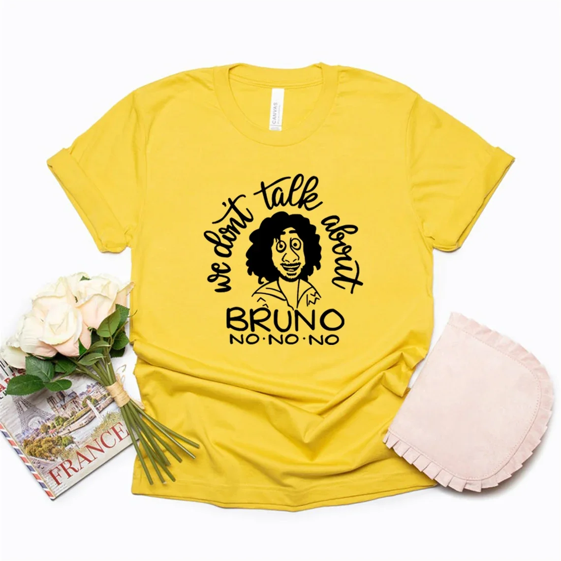 Camiseta unisex de manga curta, não falamos de Bruno Tops, Bruno Encanto, Mirabel Madrigal, T gráfico