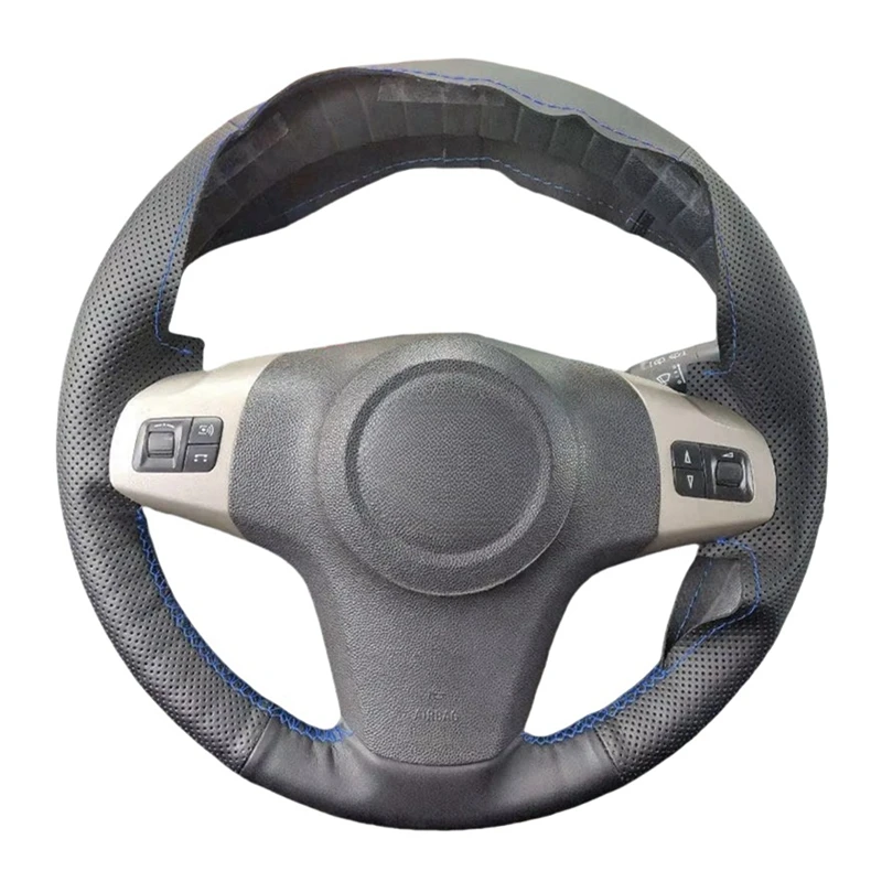 Hand Stitched Microfiber Leather Car Steering Wheel Cover For Chevrolet Niva 2009-2017 Vauxhall Corsa (D) Opel Corsa (D) 3-Spok