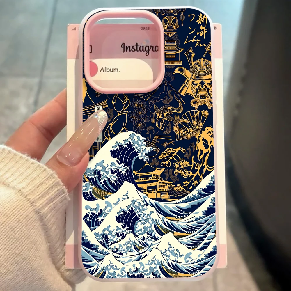 Für Samsung Galaxy S21 S26 S25 S24 S23 S22 Ultra Plus FE Hülle Modische Ukiyo-e Wellen-Abdeckung Für A37 A36 A54 A55 A56 Drop Funda – Detail 5