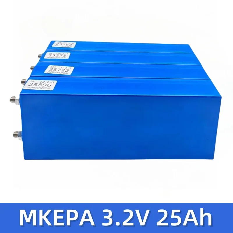 3.2V 25Ah Battery Cell Lithium Iron Phosphate Deep Cycles for DIY lpega 12V 24V 36V 48V Solar Energy Outdoors Power, EV Boats