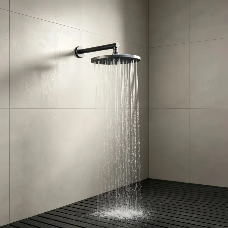 10 Inch High Pressure Shower Head G1/2 Adjustable Polished Chrome Rain Spray Bathroom Shower Head for Bath