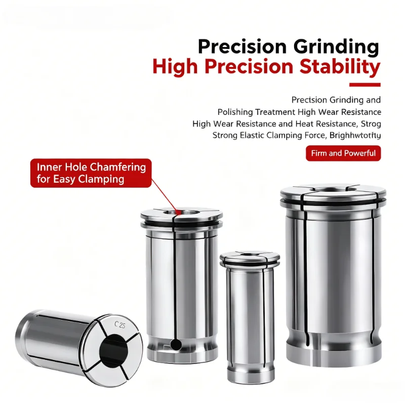 Precision Heavy-Duty Chucks C16 C22 C20 C25 C32 C42 Powerful Milling Cutter Chuck for CNC Lathes SC Tool Holder Chuck Range 3-35