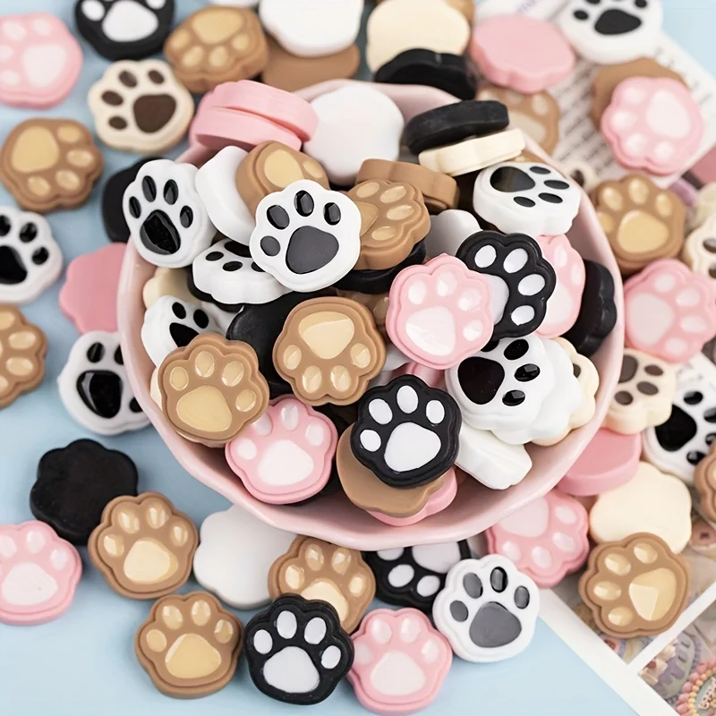 5pcs Set of Colorful Cat Paw Refrigerator Magnets - Durable, Waterproof & Perfect for Holding Notes - Ideal for Kitchen