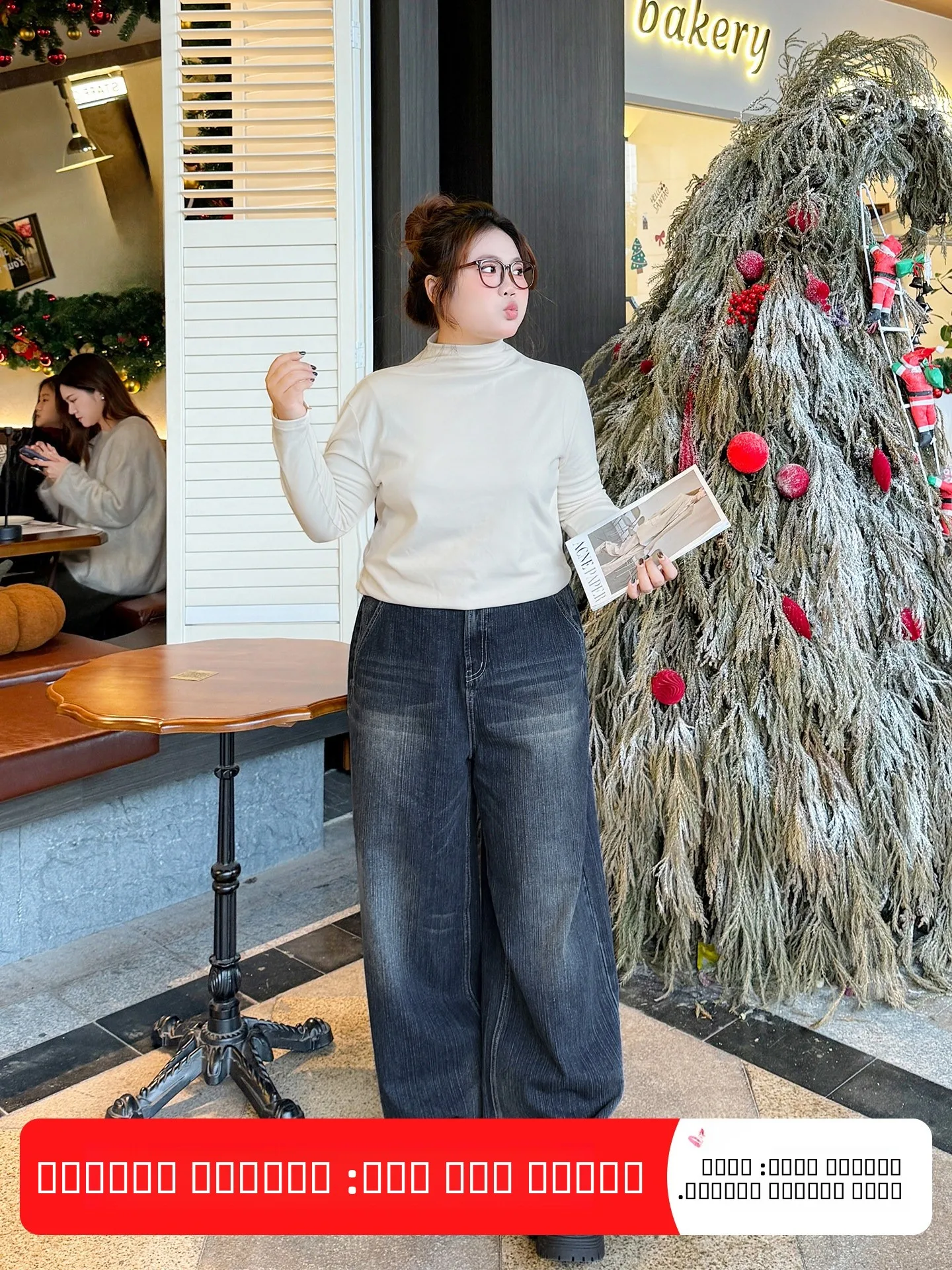 

Джинсы YUZI с высокой талией и широкими штанинами, свободного кроя, синие, повседневные, хлопковые, осенне-зимние, больших размеров, женские, модные, утягивающие брюки