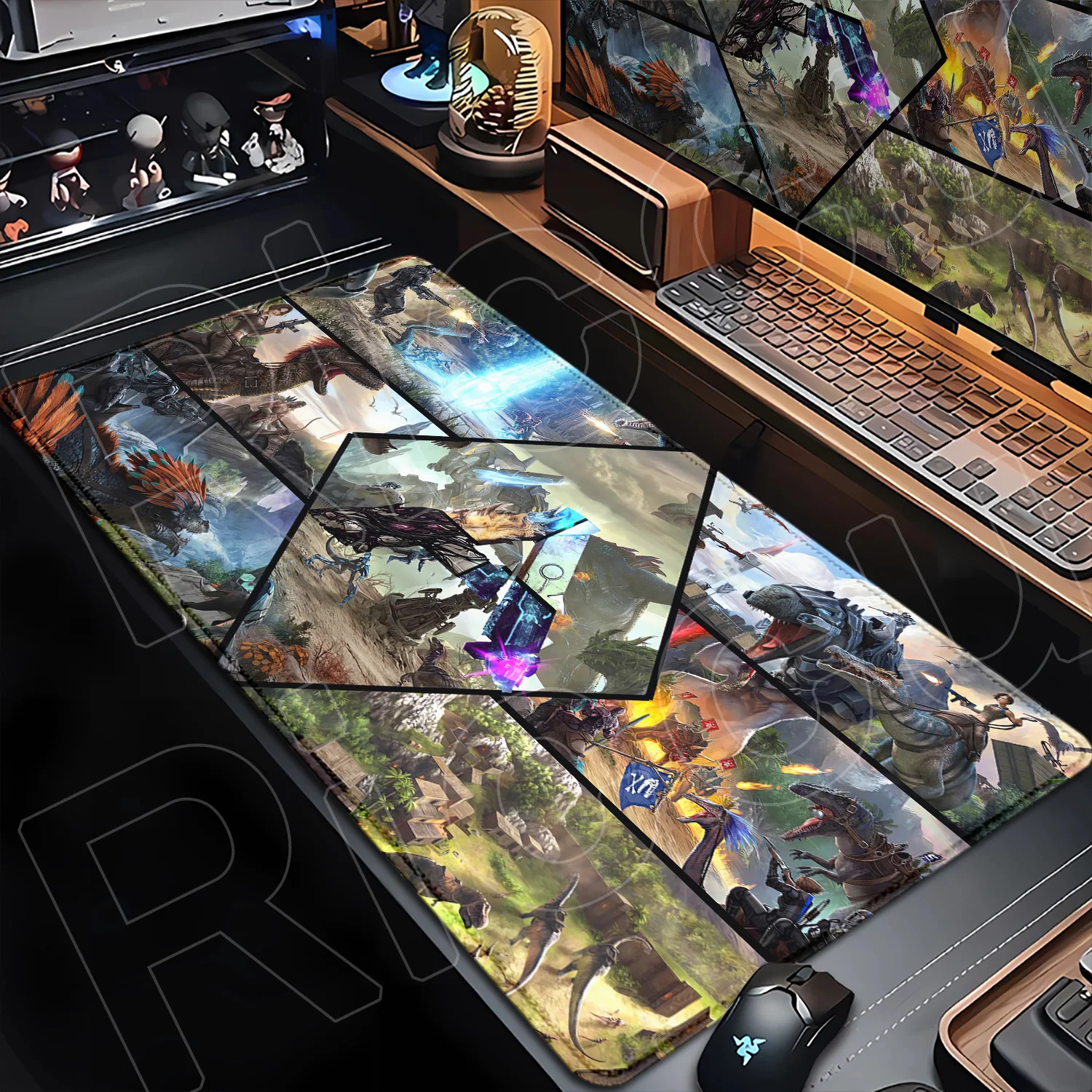 

E-sports Ark Survival Evolved Mouse Pad Large Gaming Accessories Mousepad Keyboard Computer XXL Game Laptop PC Dinosaur Desk Mat