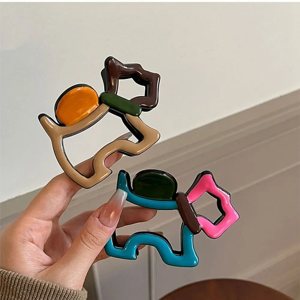 Cute Hollow Out Animal Hair Claw Cartoon Animal Shark Clip Dog Hair Clip Colorful Women Headwear Female