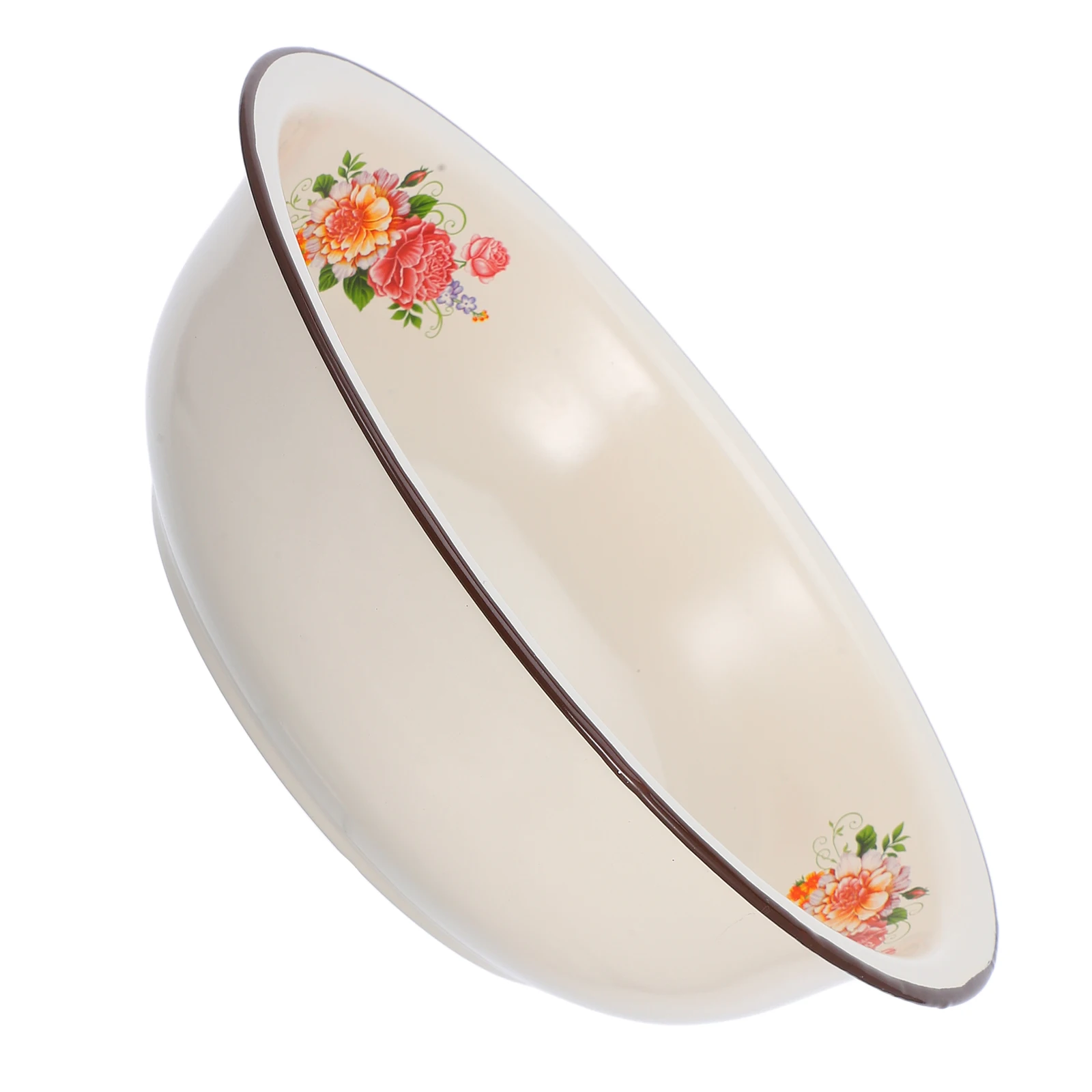 

Enamel Basin Salad Kitchen Ware Deepen Food Bowl Pot Fruit Large Bowls Mixing Vintage