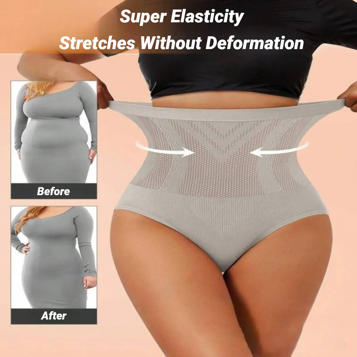 Nowe, unikalne modelujące majtki wyszczuplające z włóknami regenerującymi, kontrolujące brzuch, wyszczuplające uda, trener talii, bielizna modelująca dla kobiet.