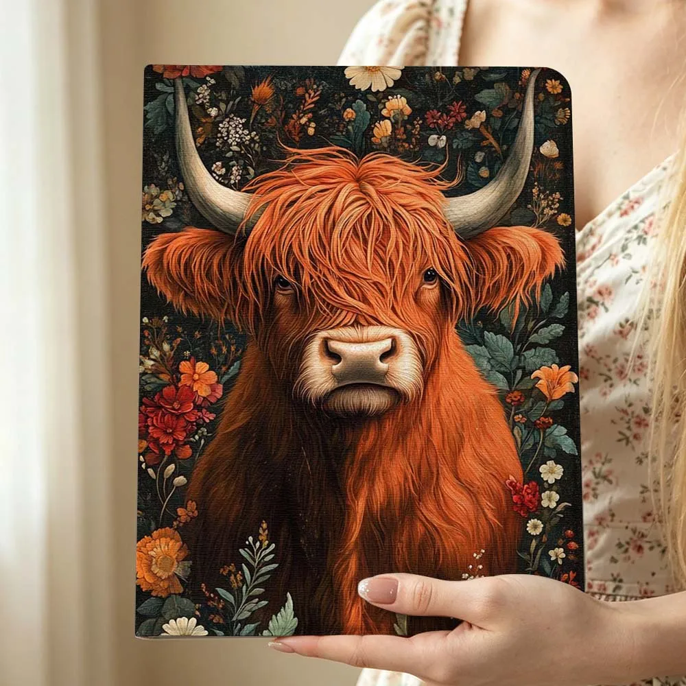 Highland Cow Paint Popular For Huawei MediaPad MatePad Honor Pro V6 9 V8 X9 12 X 13.3 SE 11 11.5 Inch Tablet Case