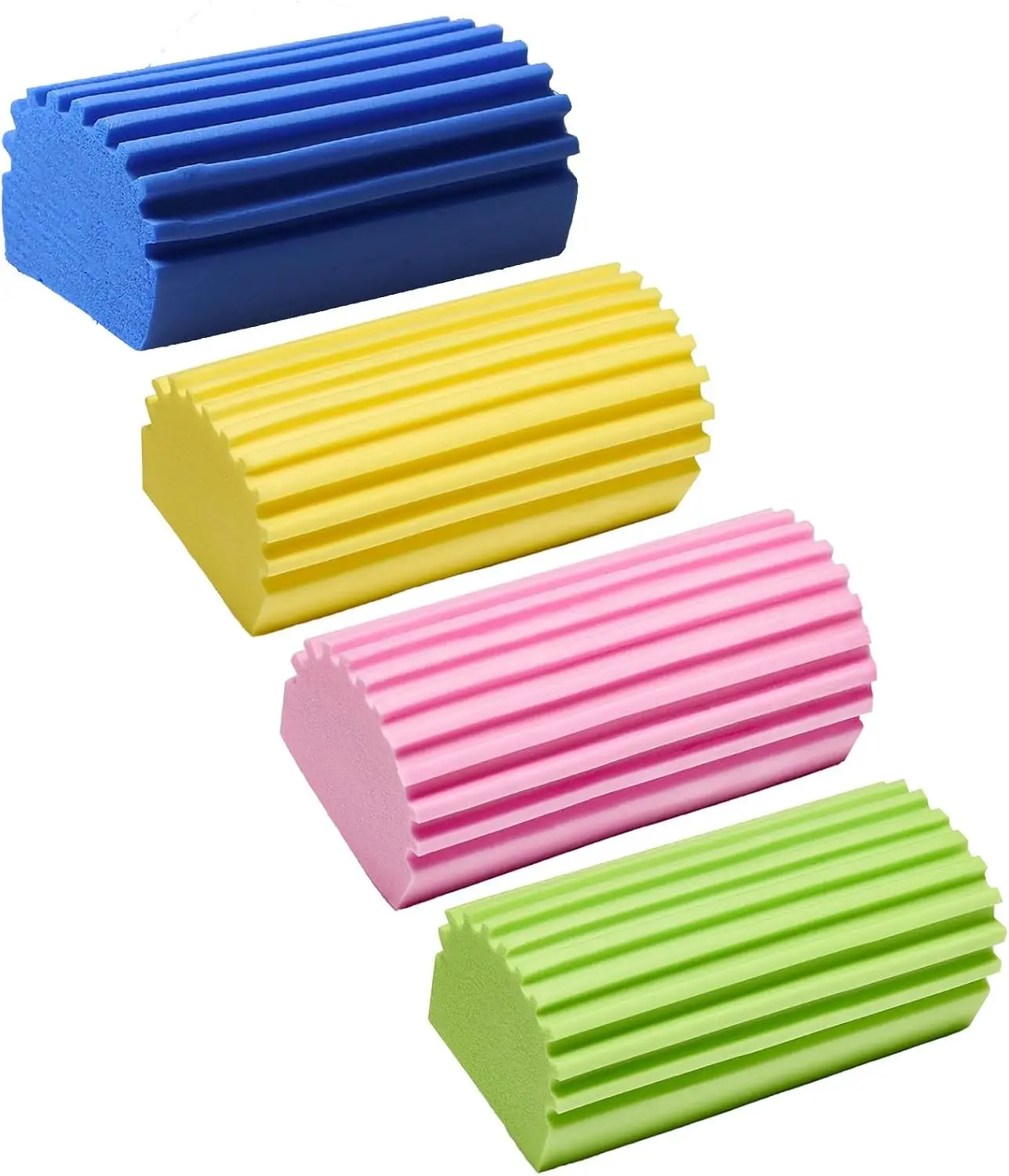 

Damp Clean Duster Sponge 4 Pack Reusable Dusting Sponge for Blinds Glass Vents Window Mirrors Baseboards