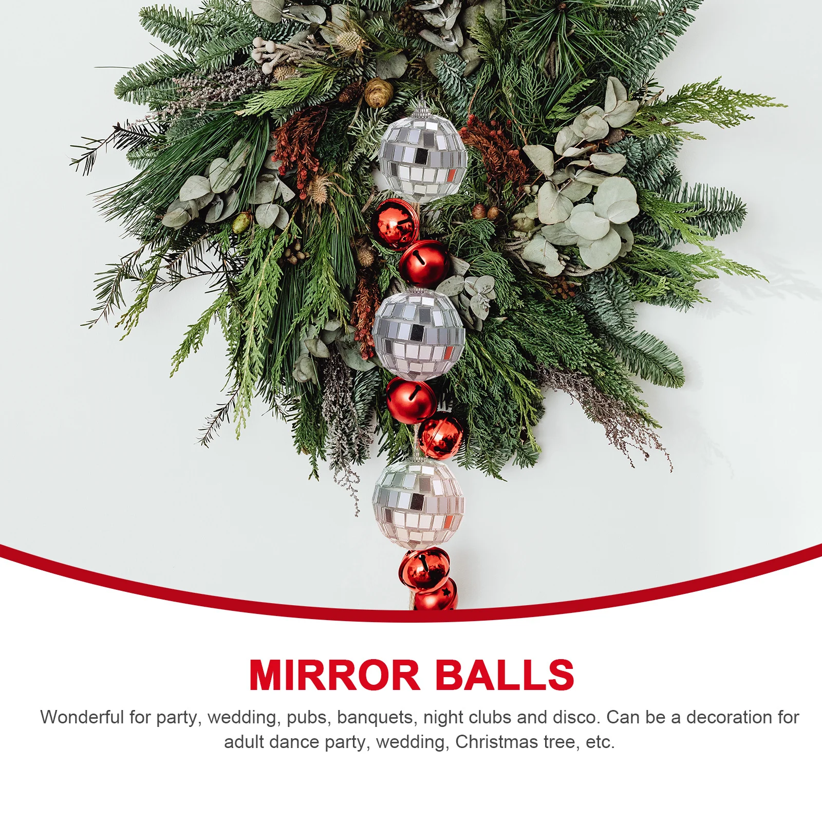 

20 Pcs Glass Decorative Balls Disco Party Hanging Decoration Decorations Ornaments Small