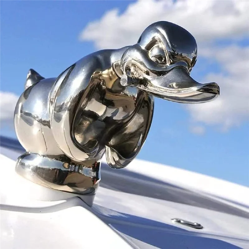 Angry Rubber Duck Hood Ornament, Self Adhesive 3D Funny Car Bonnet Decoration Accessories Bar Pub Club