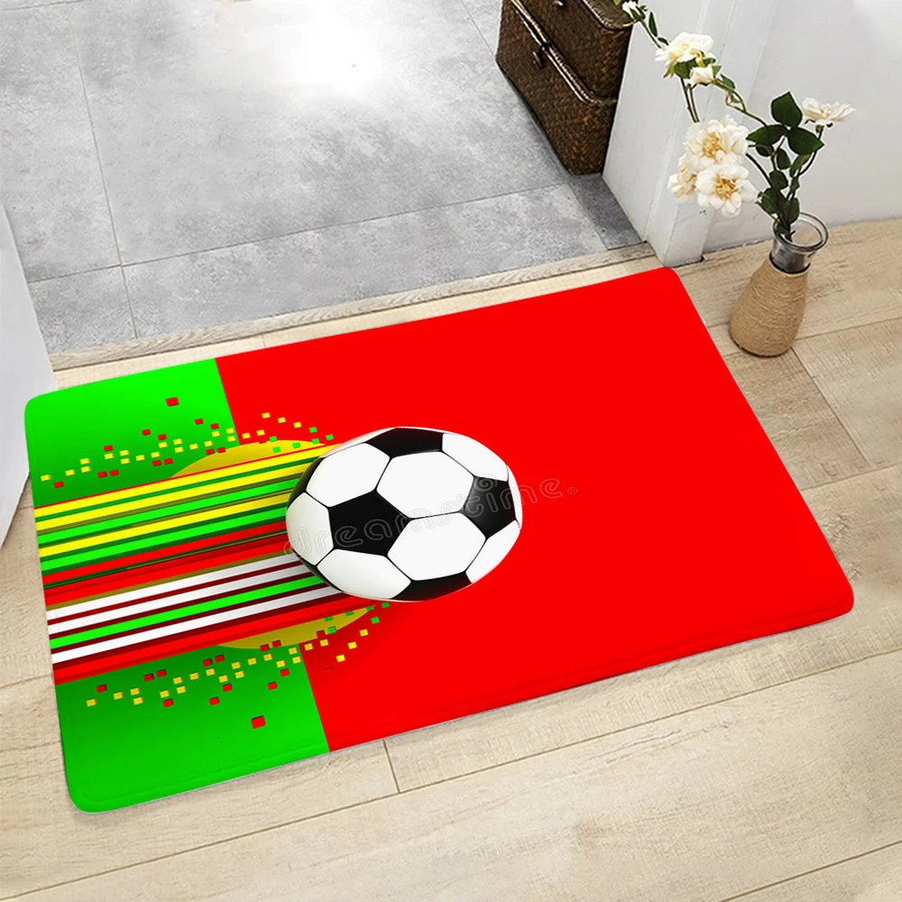 

CLOOCL Football Doormat Non-slip Room Mat Hallway/indoor Harajuku Graphic One-Side Printing Rug 40cmx60cm Cool Door Mat