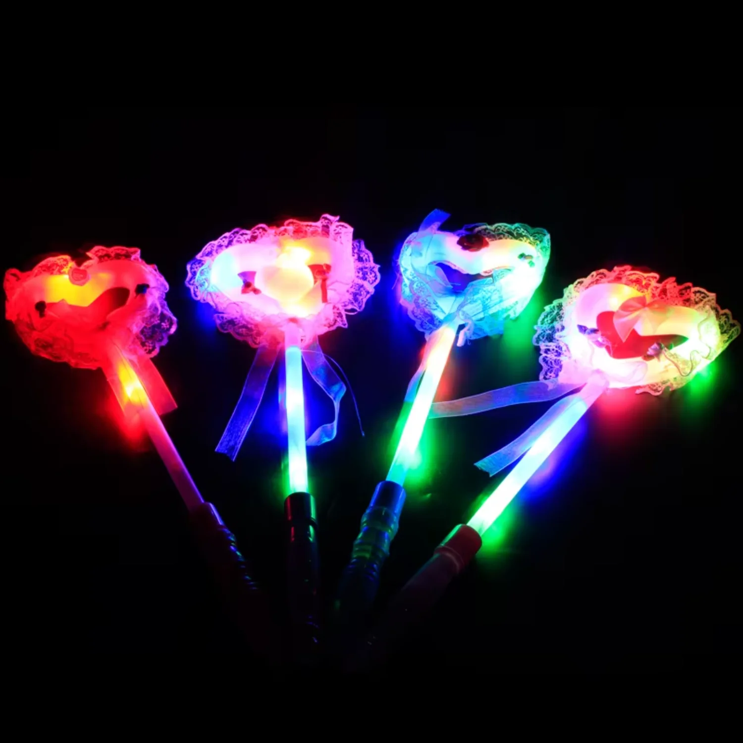 Led Party LED Heart stick  Light stick glow in the Dark Wedding Concert Event Party Supplies Decoration