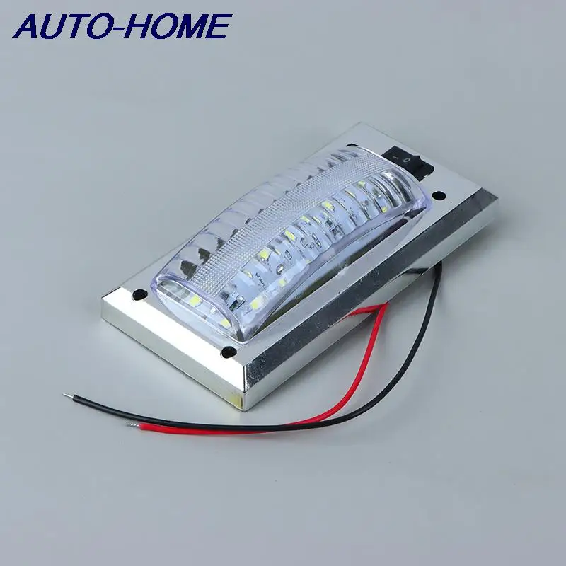 LED 12V-24V Panel Light Car Interior Reading Lamp High Brightness Cabin Lights for Van Truck RV Boat Camper Lights Switch On Off image 2