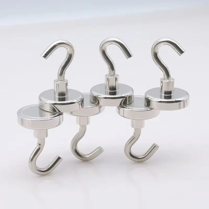 1/5/10PCS Magnet Hook Hanger for Keys Wall-mounted Home Kitchen Bathroom Storage Magnetic Hooks Keys Coat Hanger Organization